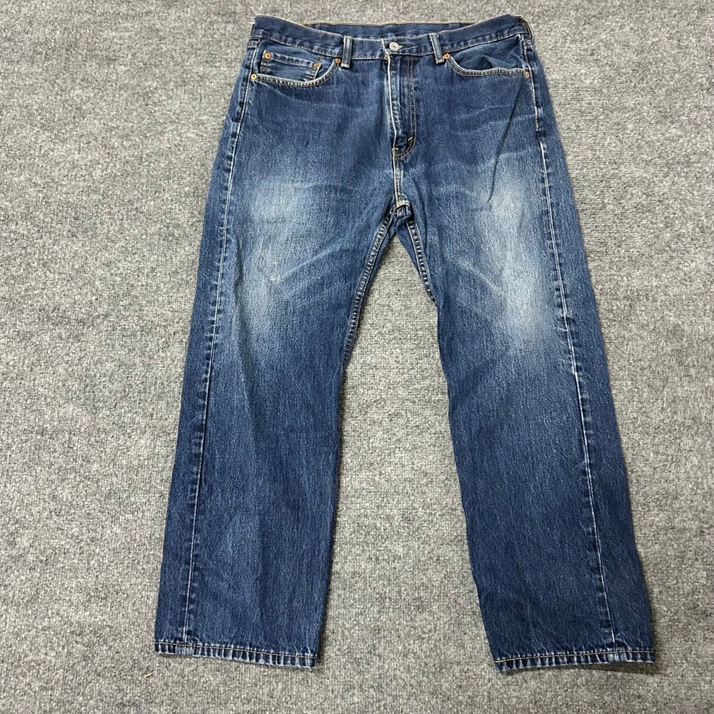 Levi's Jeans Mens Size 38x30 Blue 505 Regular Fit Straight Leg Denim Pants